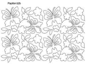 Digital Quilting Design Papillon b2b by Anne Bright.