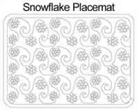 Digital Quilting Design Snowflake Placemat by Anne Bright.