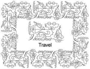 Digital Quilting Design Travel Border Set by Anne Bright.