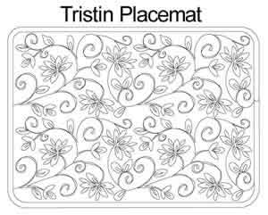 Digital Quilting Design Tristin Placemat by Anne Bright.