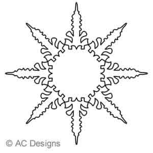 Digital Quilting Design Arrow by AC Designs.