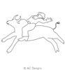 Digital Quilting Bull Rider Motif by AC Designs.