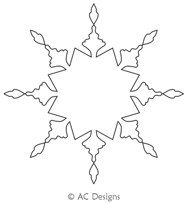 Digital Quilting Design Candle Stick Array 3 by AC Designs.