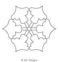 Digital Quilting Design Candle Stick Hexagon by AC Designs.