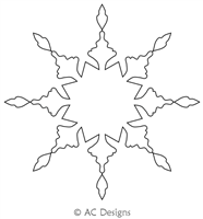 Digital Quilting Design Candle Stick Star 1 by AC Designs.