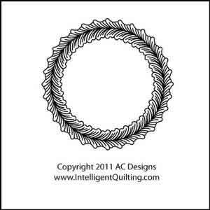 Digital Quilting Design Cotie Circle by AC Designs.