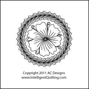 Digital Quilting Design Cotie Circle  Full by AC Designs.