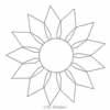 Digital Quilting Design Cotie's Sunflower by AC Designs.