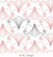 Digital Quilting Design Deco Flair Fan Panto 2 by AC Designs.