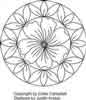 Digital Quilting Design Flower Motif by AC Designs.