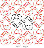 Digital Quilting Design Heart String Panto by AC Designs.