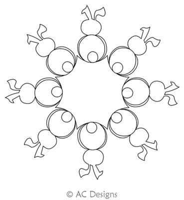 Digital Quilting Design Rabbit Circle 3 by AC Designs.
