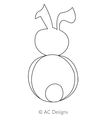 Digital Quilting Design Rabbit Motif 2 by AC Designs.