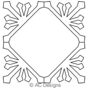 Digital Quilting Design Snowflake Frame by AC Designs.