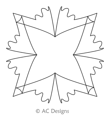 Digital Quilting Design Squiggle Block 5 by AC Designs.