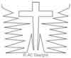 Digital Quilting Design Tree and Cross by AC Designs.