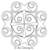 Digital Quilting Design Cotie's Star Block 1 by AC Designs.