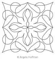 Dunbar Block 1 by Angela Huffman. This image demonstrates how this computerized pattern will stitch out once loaded on your robotic quilting system. A full page pdf is included with the design download.