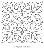 Dunbar Block 4 by Angela Huffman. This image demonstrates how this computerized pattern will stitch out once loaded on your robotic quilting system. A full page pdf is included with the design download.