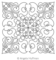 Hera Block 1 by Angela Huffman. This image demonstrates how this computerized pattern will stitch out once loaded on your robotic quilting system. A full page pdf is included with the design download.