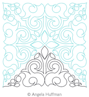Hera Continuous Triangle 1 by Angela Huffman. This image demonstrates how this computerized pattern will stitch out once loaded on your robotic quilting system. A full page pdf is included with the design download.