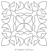 Sprout with Wings by Angela Huffman. This image demonstrates how this computerized pattern will stitch out once loaded on your robotic quilting system. A full page pdf is included with the design download.