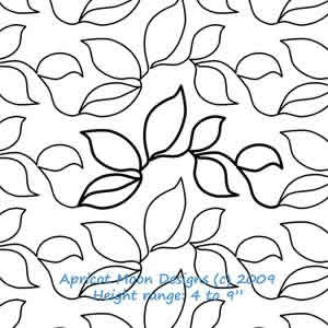 Digital Quilting Design 6 Leaf by Apricot Moon.