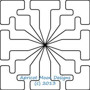 Digital Quilting Design Aztec Block by Apricot Moon.