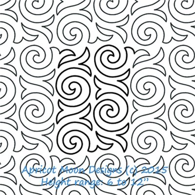 Digital Quilting Design Cinnamon Swirl by Apricot Moon.