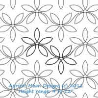 Digital Quilting Design Dainty Lady Floral by Apricot Moon.