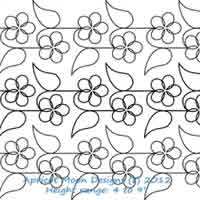 Digital Quilting Design Daisy Vine by Apricot Moon.