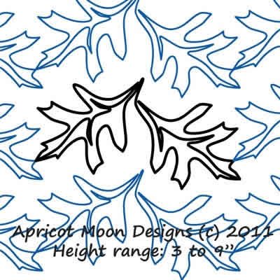 Digital Quilting Design Falling Leaf by Apricot Moon.