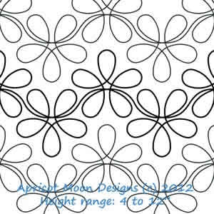 Digital Quilting Design Flower Child by Apricot Moon.