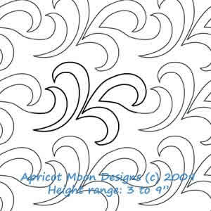 Digital Quilting Design French Curl by Apricot Moon.