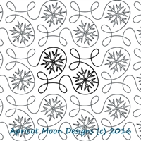 Digital Quilting Design Ginger Ice by Apricot Moon.