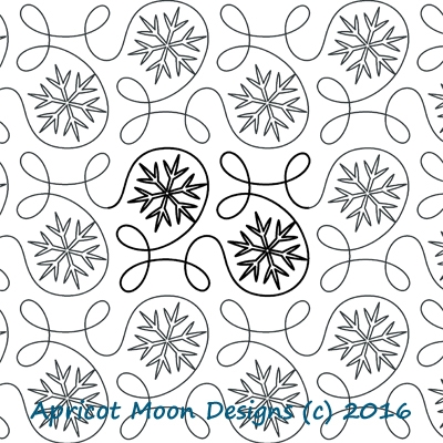 Digital Quilting Design Ginger Ice by Apricot Moon.
