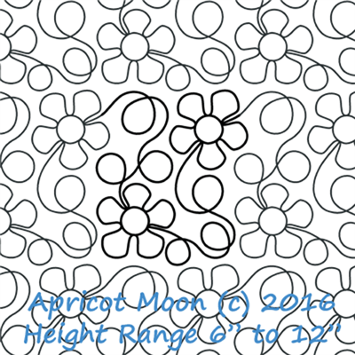 Digital Quilting Design Loops N Blooms by Apricot Moon.