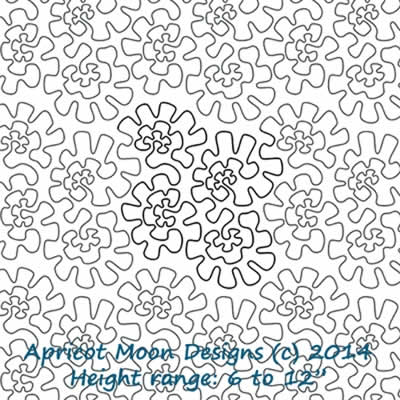 Digital Quilting Design Marigold Mambo by Apricot Moon.