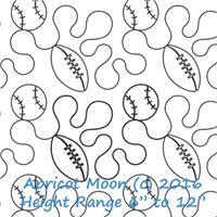 Digital Quilting Design Play Ball by Apricot Moon.