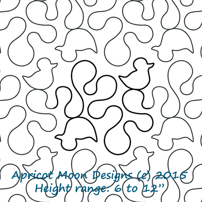 Digital Quilting Design Quackers by Apricot Moon.