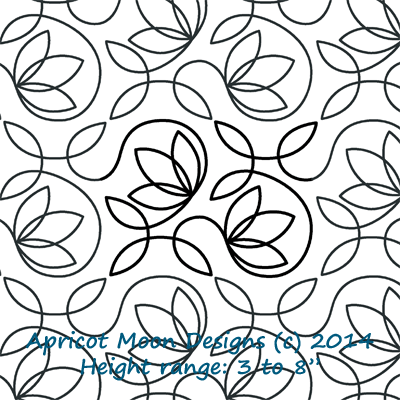 Digital Quilting Design Saffron Blossom by Apricot Moon.