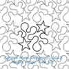 Digital Quilting Design Star Shine by Apricot Moon.