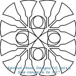 Digital Quilting Design Tassel Block 2 by Apricot Moon.