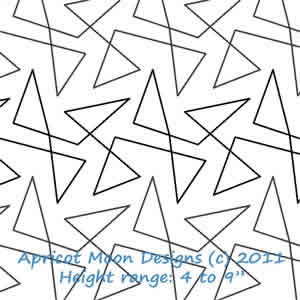 Digital Quilting Design Triangle Tangle by Apricot Moon.