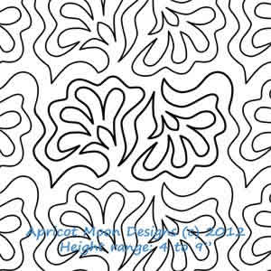 Digital Quilting Design Wind Flower by Apricot Moon.