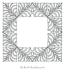 Digital Quilting Design Fantasy Fronds Square Frame by Andi Rudebusch.