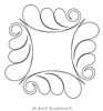 Digital Quilting Design Feather Curl Block 2 by Andi Rudebusch.