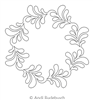 Digital Quilting Design First Feathers Wreath 4 by Andi Rudebusch.