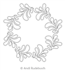 Digital Quilting Design First Feathers Wreath 5 by Andi Rudebusch.