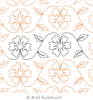 Digital Quilting Design Flower Vine by Andi Rudebusch.